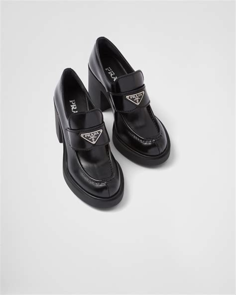 heeled loafers prada|Prada loafers girls.